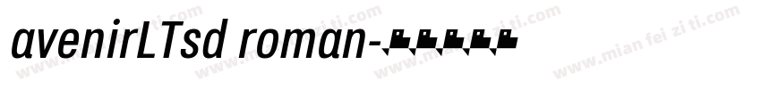 avenirLTsd roman字体转换